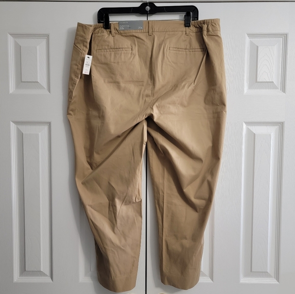 Talbots Perfect Crop Slim Leg Chino, Tan, Women's Size 20W - Picture 3 of 6